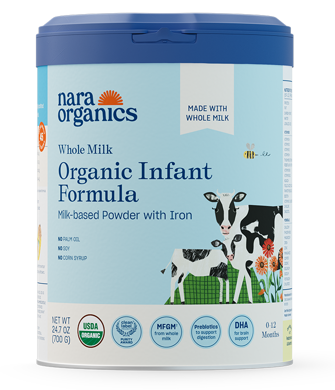 Organic Whole Milk Infant Formula – Full size cans – Nara Organics