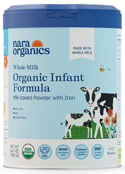 Organic Whole Milk Infant Formula – Full size cans – Nara Organics