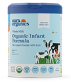 A can of Nara Organics Whole Milk Organic Infant Formula with iron for babies 0-12 months old.