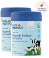 Two 400g cans of Nara Organics Infant Formula